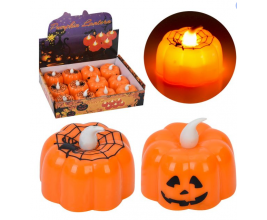 Ліхтарик MK 5750 гарбуз, 4-5-5см, світло, Хелловін / Halloween, бат(табл), 12шт(2види) в дисплеї, 20-15-5см.